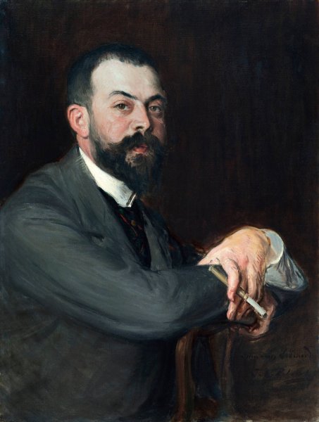 Portrait de Monsieur Leon Pissard jeune  by Jacques-Emile Blanche - Hand-Painted Oil Painting Reproduction