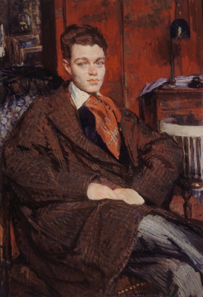 Portrait de Rene Crevel  by Jacques-Emile Blanche - Hand-Painted Oil Painting Reproduction