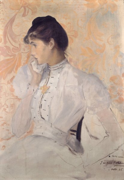 Portrait presume d'Henriette Chabot  by Jacques-Emile Blanche - Hand-Painted Oil Painting Reproduction
