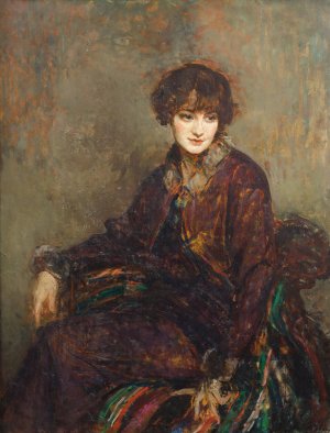 Princesse Jean De Broglie, Depuis Honorable Mrs Daisy Fellowes by Jacques-Emile Blanche Oil Painting