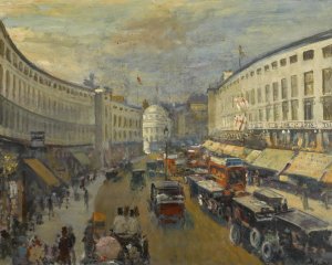 Regent Street, London by Jacques-Emile Blanche Oil Painting