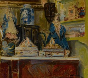 Salon jaune a Offranville by Jacques-Emile Blanche Oil Painting