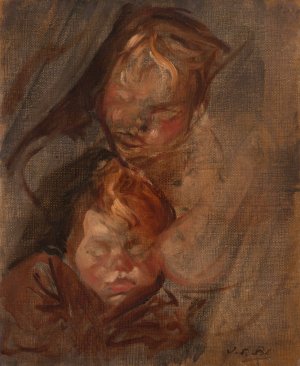 Tetes d'enfants by Jacques-Emile Blanche Oil Painting