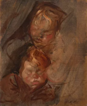 Tetes d'enfants by Jacques-Emile Blanche Oil Painting