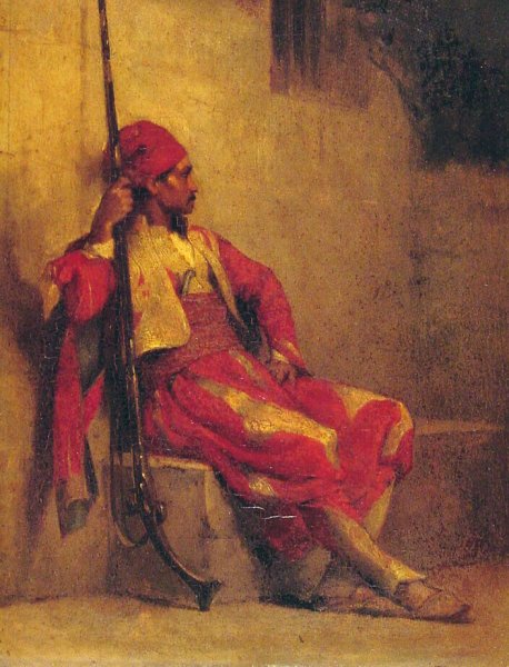 Main Product Photo of The Soldier Painting by Jacques-Fernand Humbert