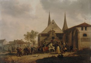 Pillage d'une eglise pendant la Revolution by Jacques Francois Joseph Swebach-Desfontaines Oil Painting