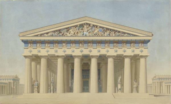 Main Product Photo of Temple T at Selinunte  Painting by Jacques Ignace Hittorff