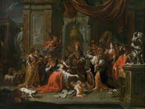 The City of Antwerp Honours the Austrian Dynasty by Jacques Ignatius De Roore Oil Painting