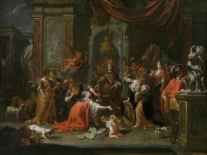 The City of Antwerp Honours the Austrian Dynasty by Jacques Ignatius De Roore Oil Painting
