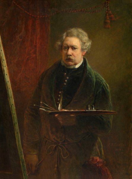 Self Portrait  by Jacques-Joseph Eeckhout - Hand-Painted Oil Painting Reproduction