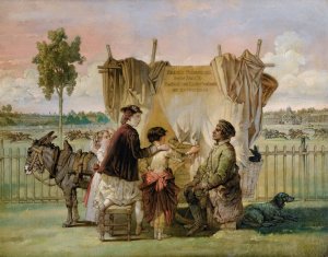 The Shower of Phenomenal Sheep by Jacques-Joseph Lecurieux Oil Painting