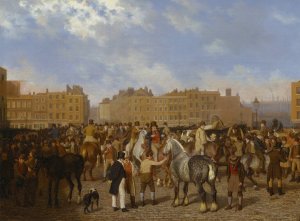 Old Smithfield Market by Jacques-Laurent Agasse Oil Painting