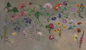 Studies of Flowers by Jacques-Laurent Agasse Oil Painting