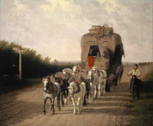 The Ludlow Carrier-Coach Oil painting by Jacques-Laurent Agasse