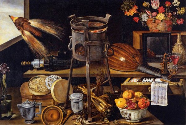 Main Product Photo of The Five Senses and the Four Elements Painting by Jacques Linard