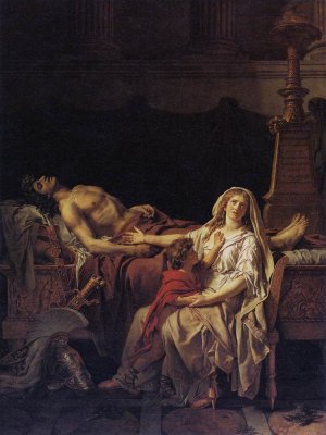 Andromache Mourning Hector by Jacques-Louis David Oil Painting