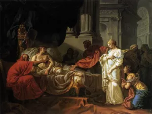 Antiochus and Stratonica by Jacques-Louis David Oil Painting