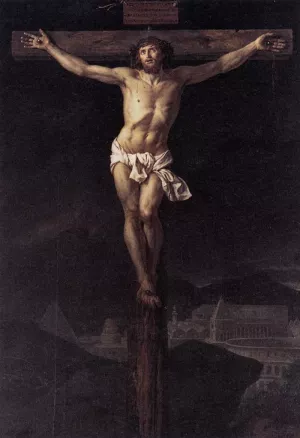 Christ on the Cross by Jacques-Louis David - Oil Painting Reproduction