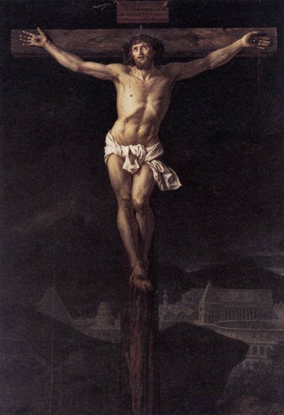 Main Product Photo of Christ on the Cross Painting by Jacques-Louis David