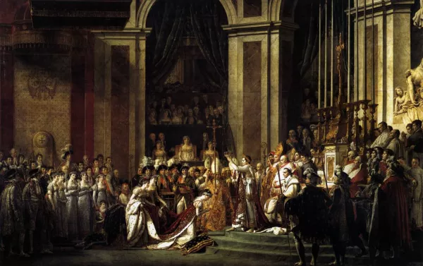 Consecration of the Emperor Napoleon I and Coronation of the Empress Josephine painting by Jacques-Louis David