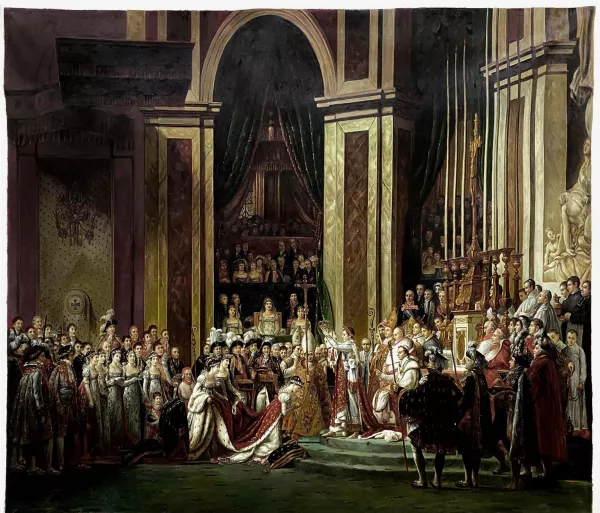 Consecration of the Emperor Napoleon I and Coronation of the Empress Josephine by Jacques-Louis David - Oil Painting Reproduction