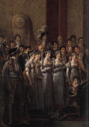 Consecration of the Emperor Napoleon I Detail by Jacques-Louis David Oil Painting