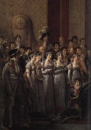 Consecration of the Emperor Napoleon I Detail Oil painting by Jacques-Louis David