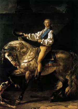 Count Potocki by Jacques-Louis David - Oil Painting Reproduction