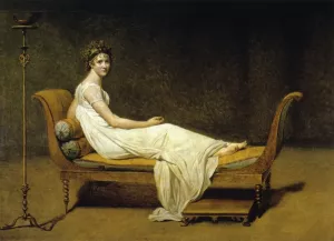 Juliette Recamier by Jacques-Louis David - Oil Painting Reproduction
