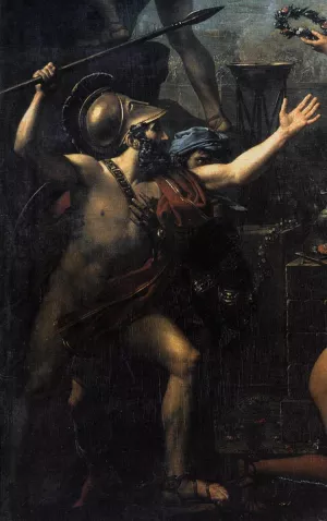 Leonidas at Thermopylae Detail painting by Jacques-Louis David