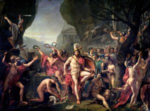 Leonidas At Thermopylae by Jacques Louis David Oil Painting