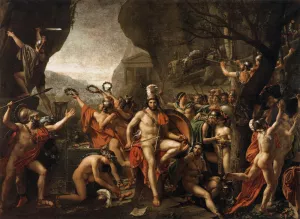 Leonidas at Thermopylae by Jacques-Louis David - Oil Painting Reproduction