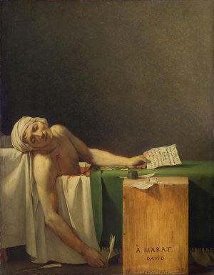 Marat Assassinated by Jacques Louis David Oil Painting