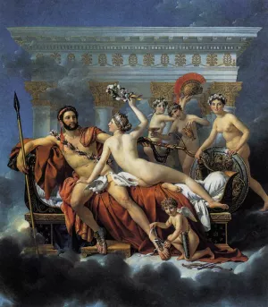 Mars Disarmed by Venus and the Three Graces painting by Jacques-Louis David