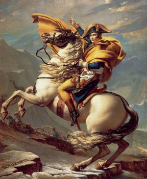 Napoleon Crossing The Alps by Jacques Louis David Oil Painting