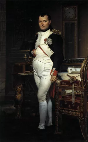 Napoleon in His Study by Jacques-Louis David - Oil Painting Reproduction