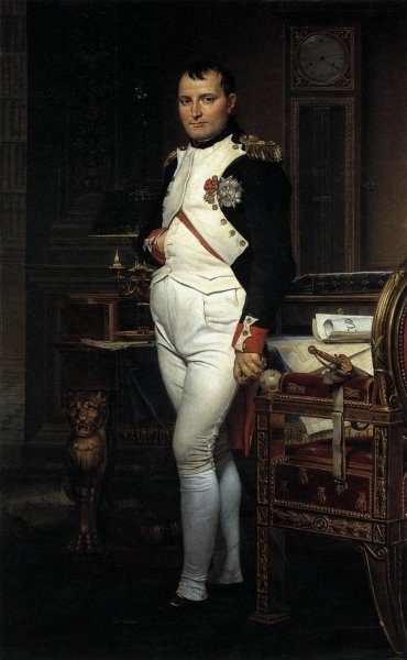 Napoleon in His Study by Jacques-Louis David - Hand-Painted Oil Painting Reproduction