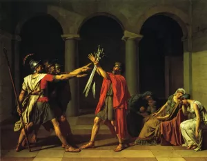 Oath of the Horatii by Jacques-Louis David - Oil Painting Reproduction