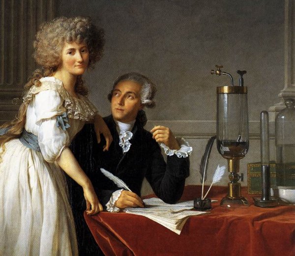 Main Product Photo of Portrait of Antoine-Laurent and Marie-Anne Lavoisier Detail Painting by Jacques-Louis David