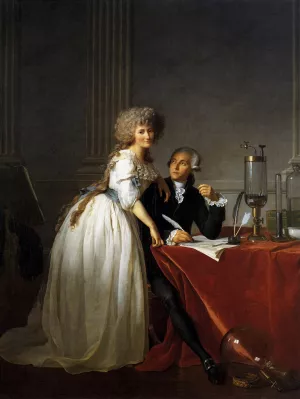 Portrait of Antoine-Laurent and Marie-Anne Lavoisier Oil painting by Jacques-Louis David