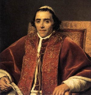 Portrait of Pope Pius VII by Jacques-Louis David Oil Painting