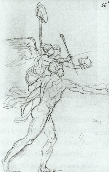 Main Product Photo of The Allegory of the French People Offering the Crown and Sceptre to the King Painting by Jacques-Louis David