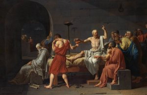 The Death of Socrates by Jacques Louis David Oil Painting