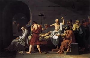 The Death of Socrates by Jacques-Louis David - Oil Painting Reproduction