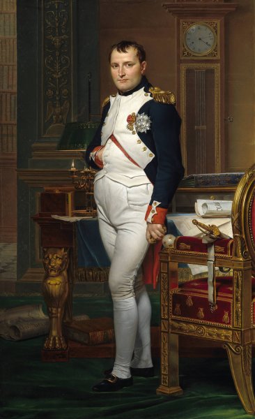 The Emperor Napoleon in His Study at the Tuileries  by Jacques Louis David - Hand-Painted Oil Painting Reproduction