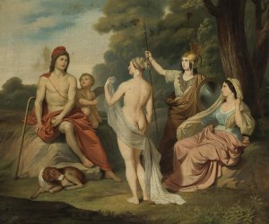 The Judgment Of Paris by Jacques Louis David Oil Painting