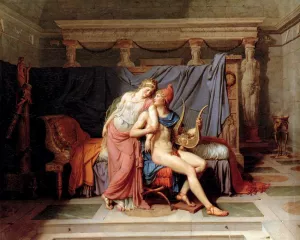 The Loves of Paris and Helen by Jacques-Louis David - Oil Painting Reproduction