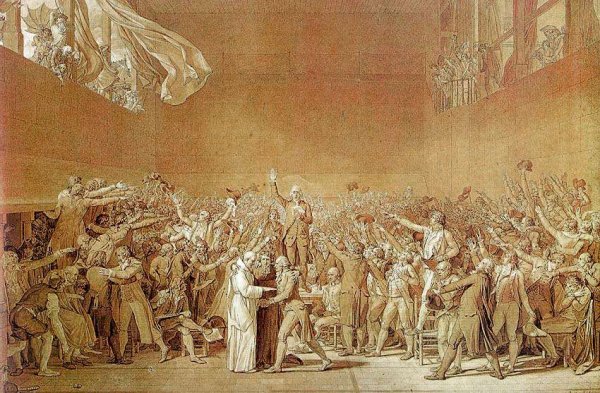 Main Product Photo of The Oath of the Tennis Court Painting by Jacques-Louis David