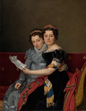 The Sisters Zenaide And Charlotte Bonaparte Oil painting by Jacques Louis David