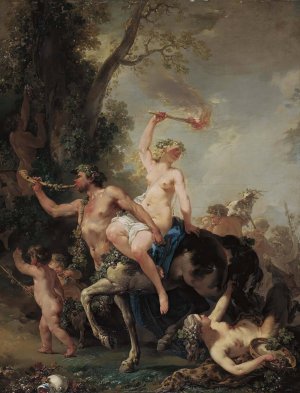 A Bacchanal by Jacques-Philippe Caresme Oil Painting